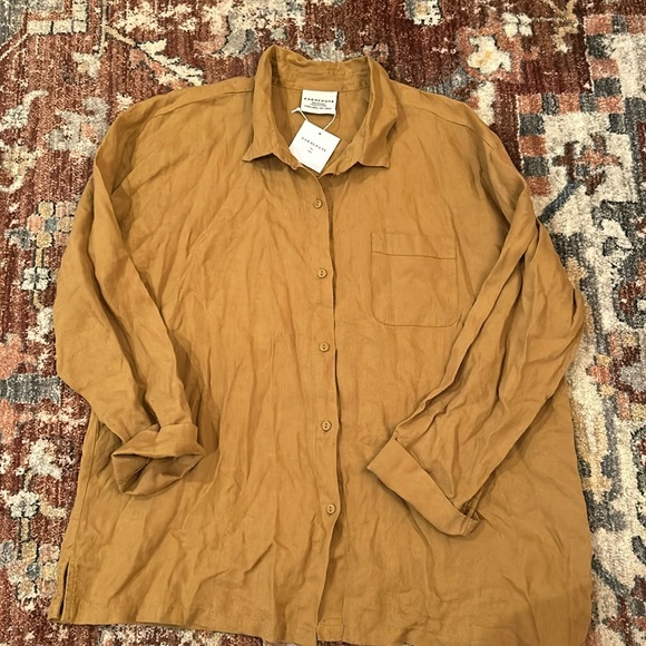 PARACHUTE women's linen top Sz XL NWT - Picture 2 of 3